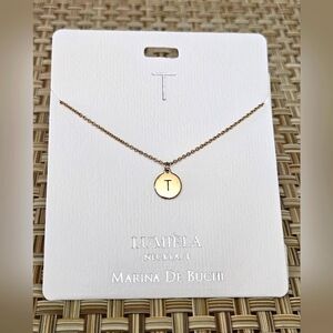 T * Initial Name Chain Lumiela Necklace